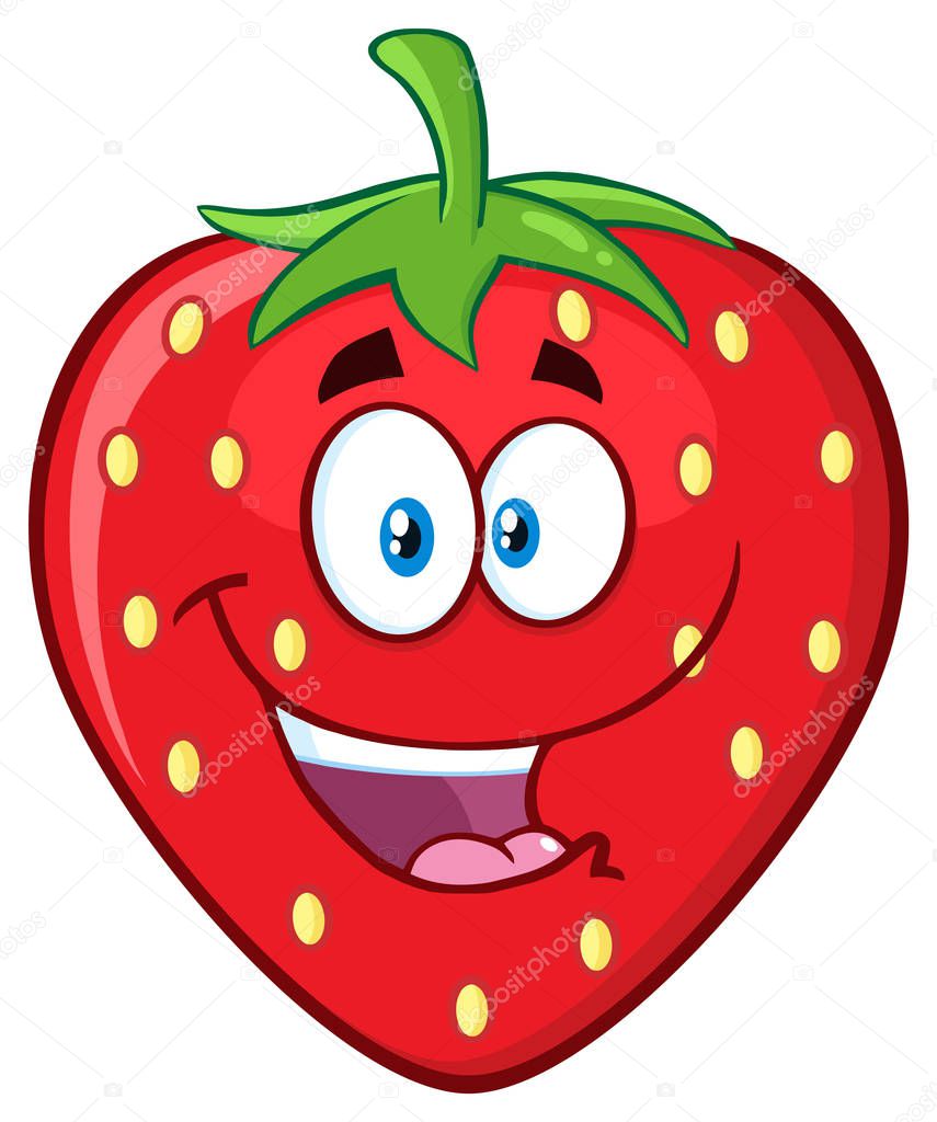 Strawberry Fruit Cartoon Mascot Character