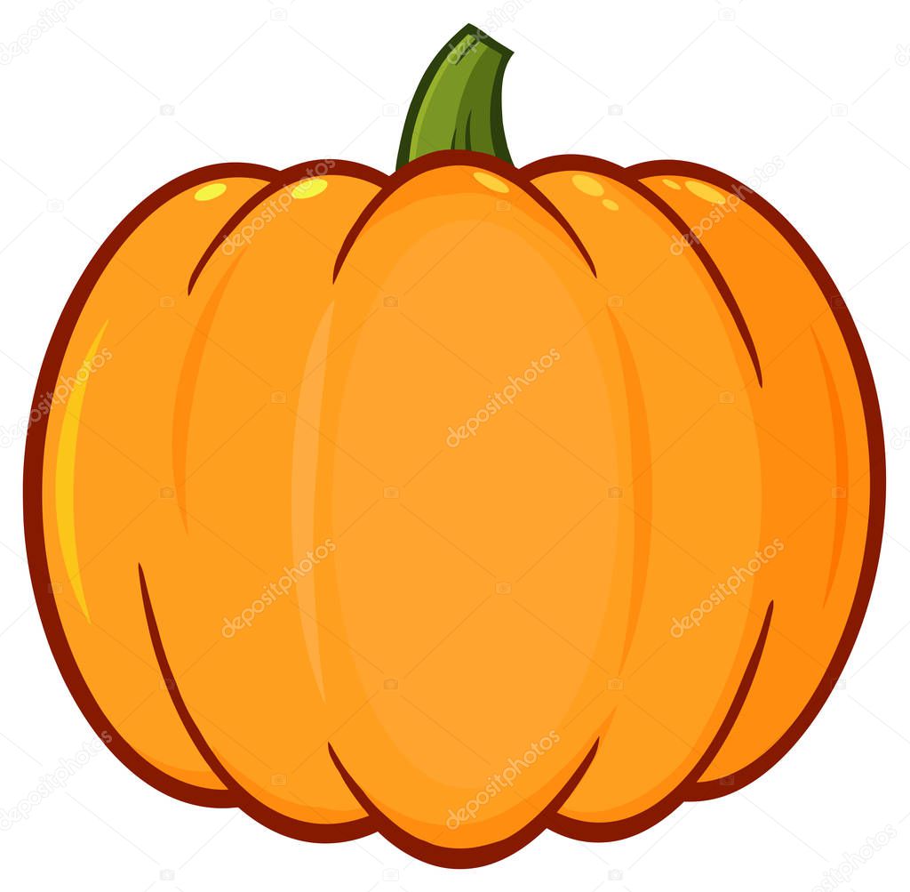Pumpkin Vegetables Cartoon Emoji Character 
