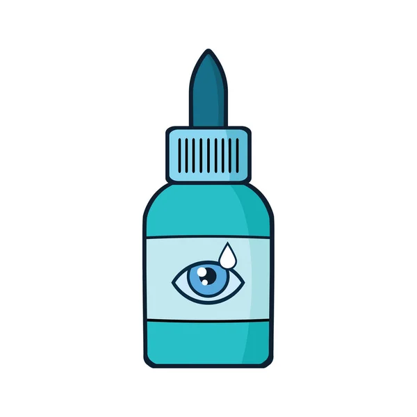Illustrazione Del Vettore Della Bottiglia Plastica Delle Gocce Dell Occhio — Vettoriale Stock