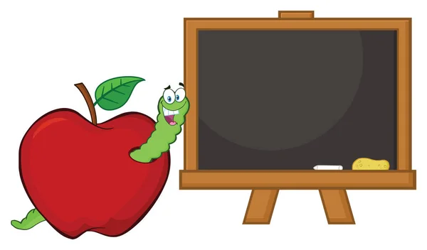 School Klaslokaal Schoolbord Cartoon Ontwerp — Stockvector