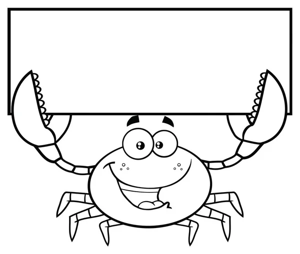 Illustration Vectorielle Personnage Mascotte Crabe Heureux — Image vectorielle