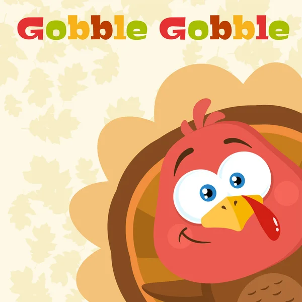 Personaje Dibujos Animados Happy Turkey Bird — Archivo Imágenes Vectoriales