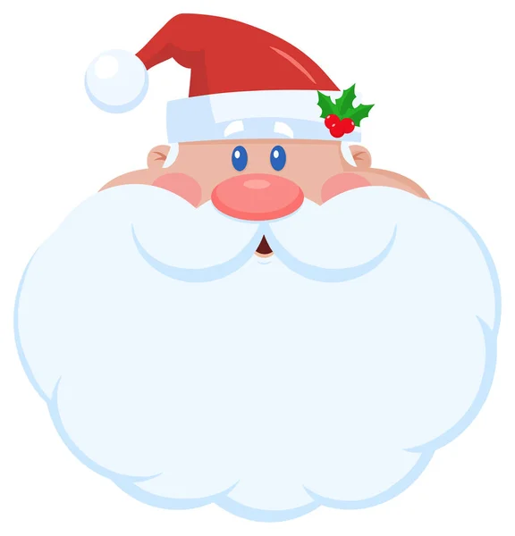 Jolly Santa Claus Cartoon Mascot Character Vector Illustration Flat Design — Stock vektor