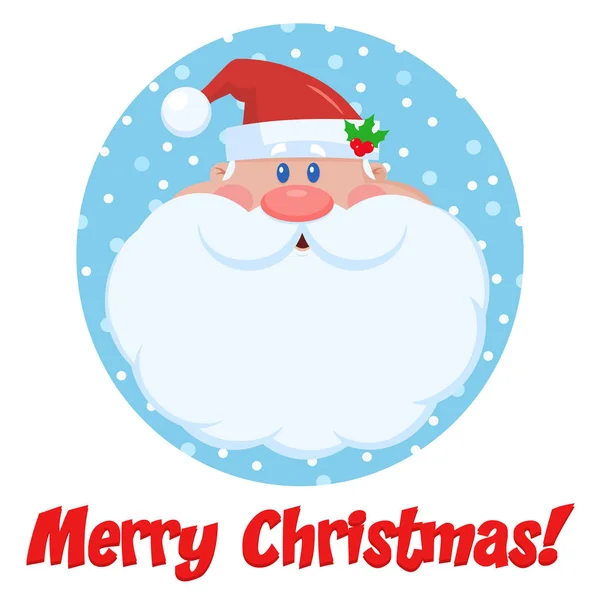 Jolly Santa Claus Cartoon Mascot Character Vector Illustration Flat Design — Stock Vector