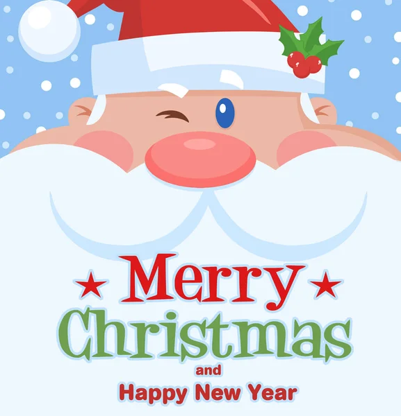 Jolly Santa Claus Cartoon Mascot Character Vector Illustration — стоковий вектор