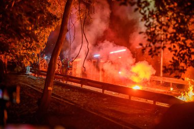 Hong Ko 'daki Çin Üniversitesi' nde iki numaralı köprü savaşı.