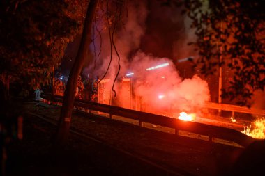 Hong Ko 'daki Çin Üniversitesi' nde iki numaralı köprü savaşı.