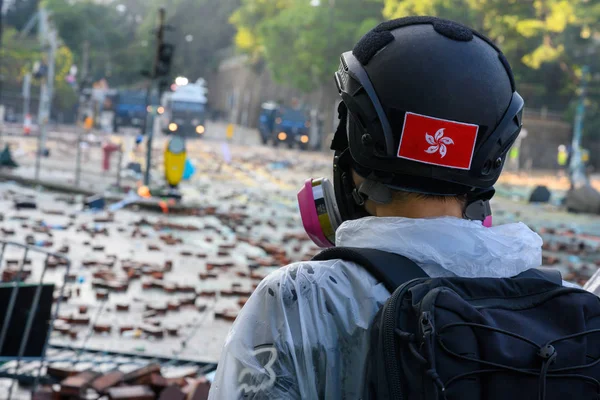 The first day of the Siege of PolyU — Stock Photo, Image