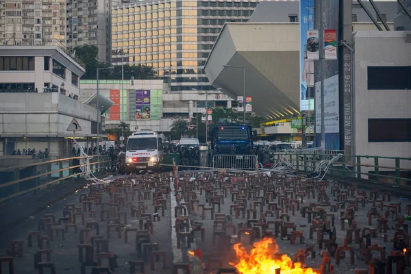 The first day of the Siege of PolyU — Stock Photo, Image