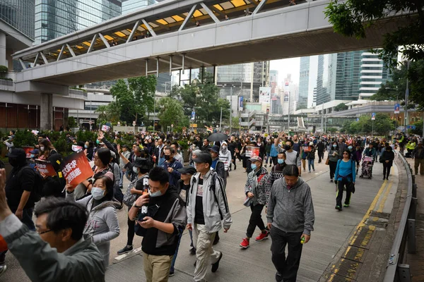 Hong Kong Enero 2020 Millón Asiste Manifestación Demanda Sufragio Universal — Foto de Stock