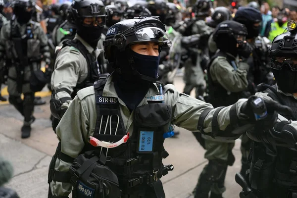 Hong Kong Janeiro 2020 Milhão Participar Demo Demanda Por Sufrágio Imagens De Bancos De Imagens