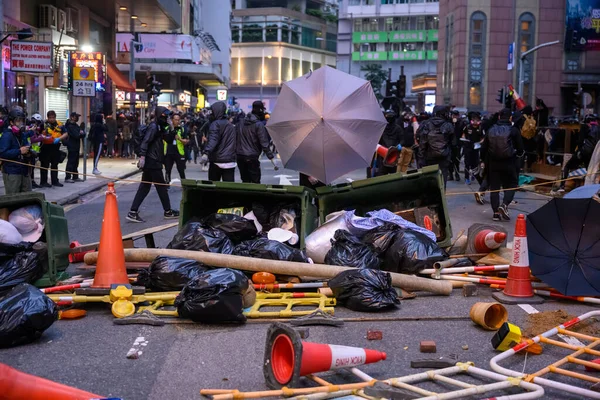 Hongkong Januar 2020 Eine Million Teilnehmer Bei Einer Demonstration Forderung lizenzfreie Stockbilder