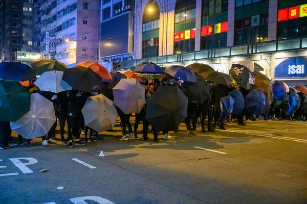 Hongkong Januar 2020 Eine Million Teilnehmer Bei Einer Demonstration Forderung lizenzfreie Stockfotos