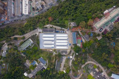 Lei Yue Mun, Hong Kong - 16 Mart 2020: Lei Yue Mun Park ve Holiday Village karantina kampına dönüştürüldü.