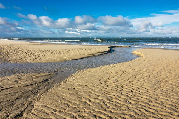 Playa en la costa del Mar del Norte en la isla Amrum —  Fotos de Stock