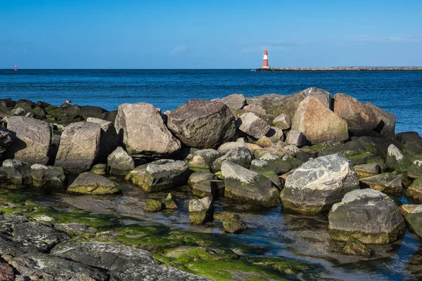 Topo en un día tormentoso en Warnemuende — Foto de Stock