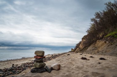 Stones on shore of the Baltic Sea clipart