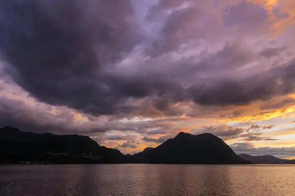 Norveç'te Storfjord görünümüne — Stok fotoğraf