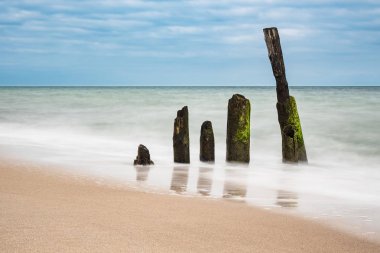 Baltık Denizi kıyısında groynes
