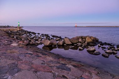 Köstebek Warnemuende'Baltık Denizi kıyısında