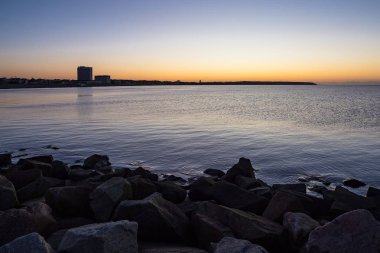 Köstebek Warnemuende'Baltık Denizi kıyısında
