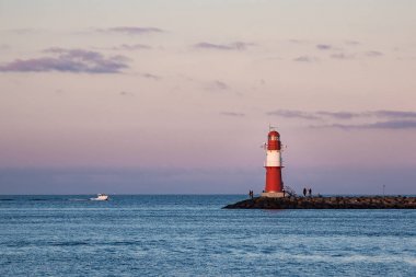 Köstebek Warnemuende'Baltık Denizi kıyısında