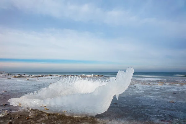 Vinter på stranden av Östersjön — Stockfoto