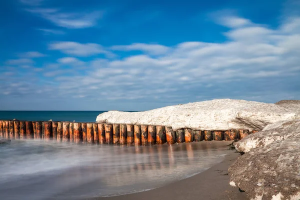 Inverno na costa do Mar Báltico — Fotografia de Stock