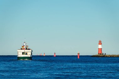 Köstebek Warnemuende'Baltık Denizi kıyısında
