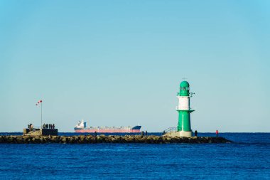 Köstebek Warnemuende'Baltık Denizi kıyısında