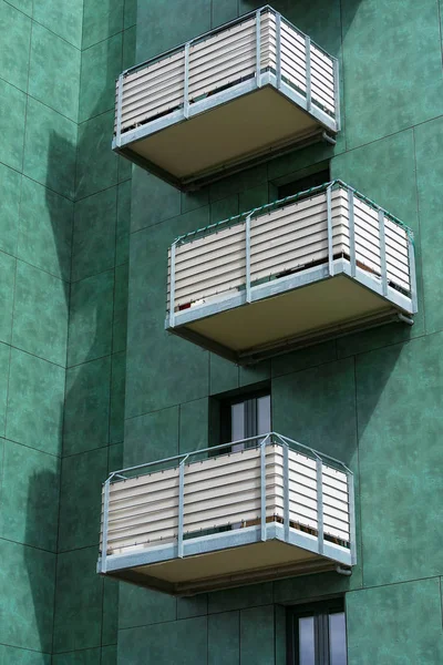Detalhe de um edifício em Rostock, Alemanha — Fotografia de Stock