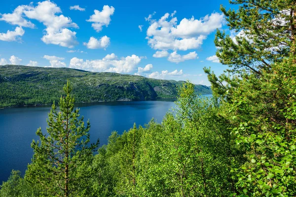 Vista para o fiorde Varangerfjord em Kirkenes, Noruega — Fotografia de Stock