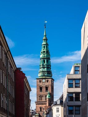 Kilise kulesi kentin Kopenhag, Danimarka