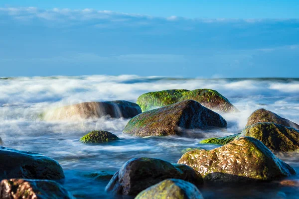 Stones Shore Baltic Sea Warnemuende Germany — Stock Photo, Image