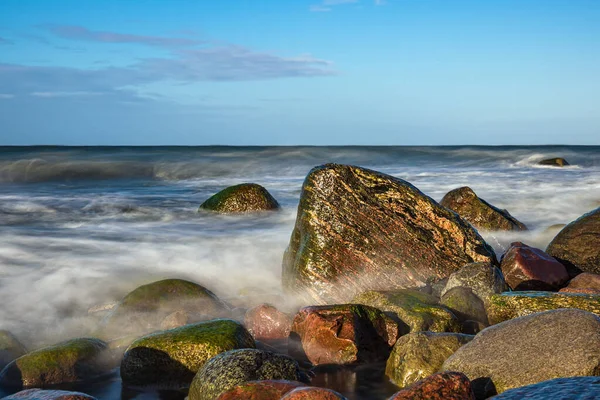 Steine Der Ostsee Bei Warnemünde Deutschland — Stockfoto