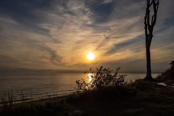 Sunset Baltic Sea Coast Nienhagen Germany — Stock Photo, Image