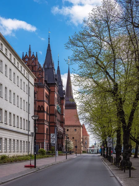 Edifícios Históricos Cidade Rostock Alemanha — Fotografia de Stock