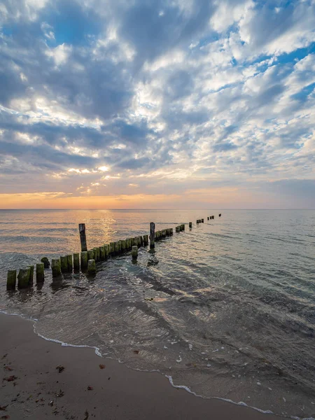 Groynes Der Ostsee Graal Müritz Deutschland — Stockfoto