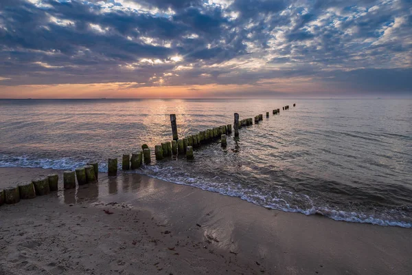 Groynes Aan Oostzee Graal Mueritz Duitsland — Stockfoto