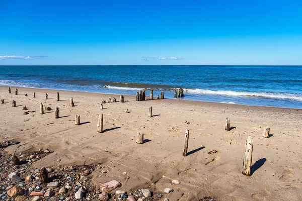 Groyne Baltic Sea Coast Kuehlungsborn Germany — Stock Photo, Image