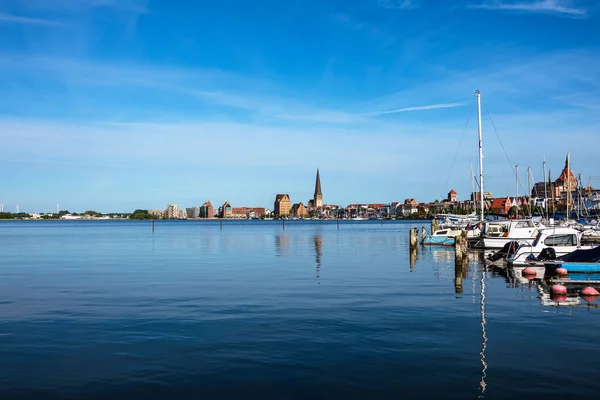 View River Warnow Hanseatic Town Rostock Germany — Stock Photo, Image