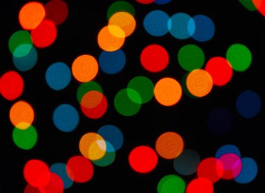 odak renkli ışıkları