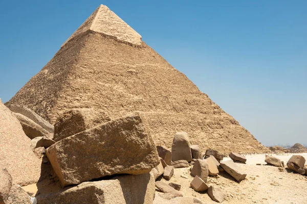 Piramide van Khafre (ook bekend als Khafra, Khefren) of van Chefren — Stockfoto