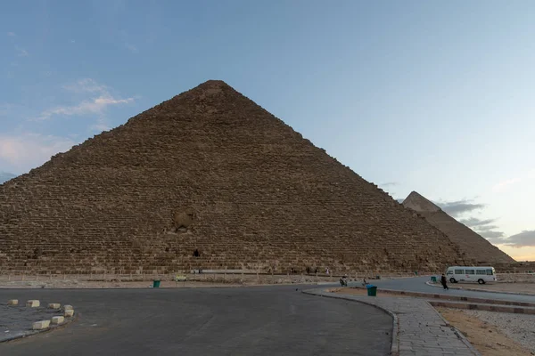 De Grote Piramide van Gizeh (ook bekend als de Piramide van Khufu of — Stockfoto