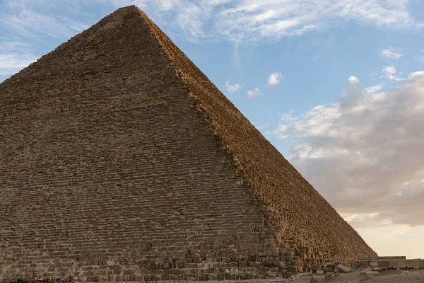 De Grote Piramide van Gizeh (ook bekend als de Piramide van Khufu of — Stockfoto