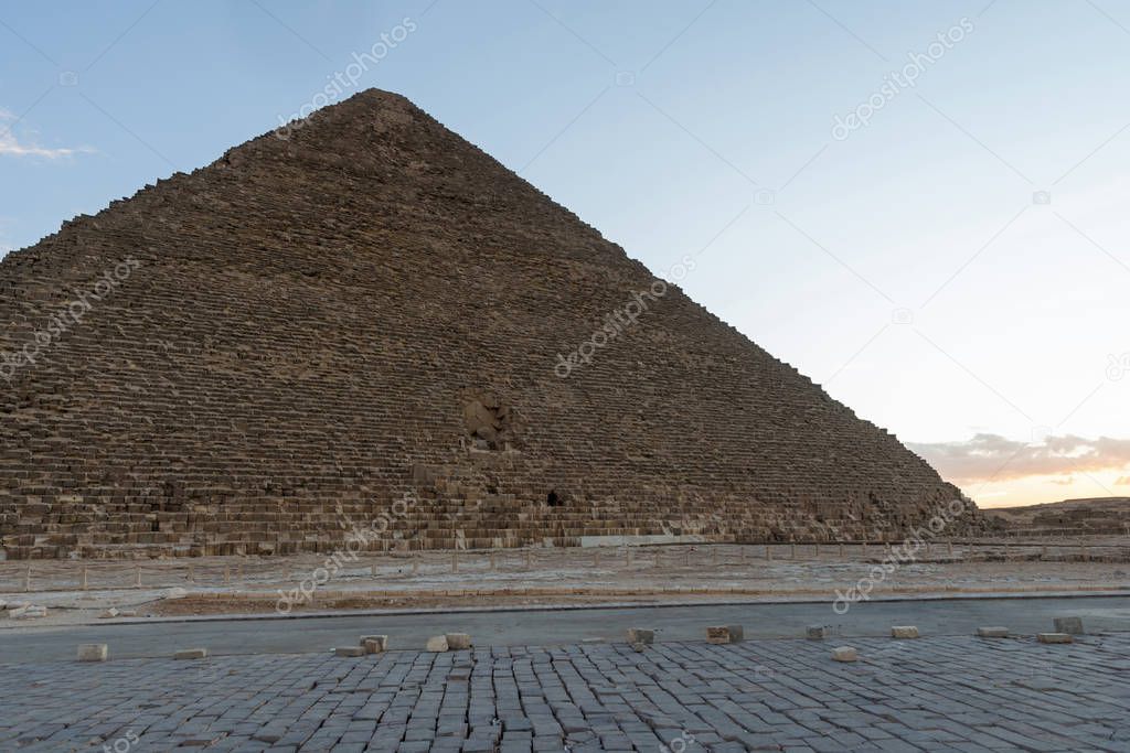 No one near the Great Pyramid of Giza (also known as the Pyramid