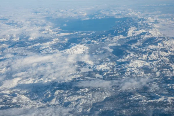 Lake Tahoe from airplane — 스톡 사진