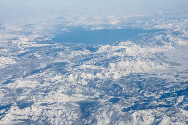 Lake Tahoe from airplane — 스톡 사진