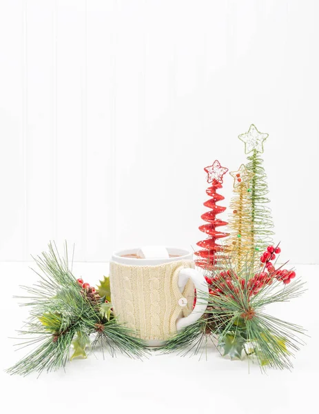 Retrato de chocolate caliente de Navidad — Foto de Stock