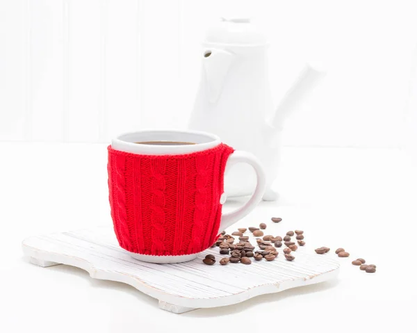 舒适的红色咖啡杯 — 图库照片